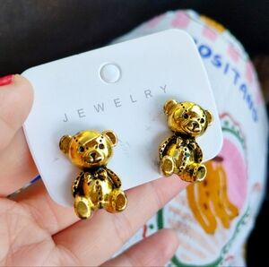Gold and Silver Earrings Set